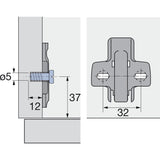 Hettich Hinge Cross Mounting Plate 1.5mm Sensys/Intermat 9071626 Euro Screws