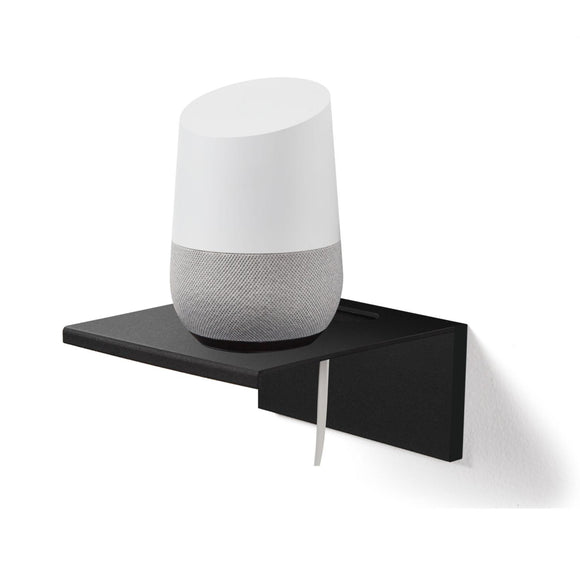 Hangman Smart Device Floating Wall Shelf Black For Alexa, Google Home Etc
