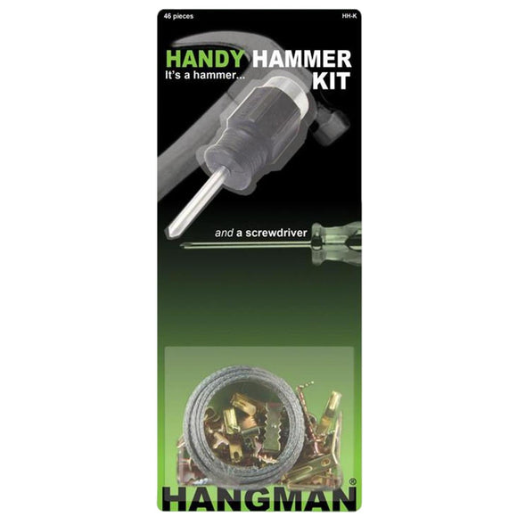 Hangman Picture Hanging Kit + Handy Hammer 46 Pieces 