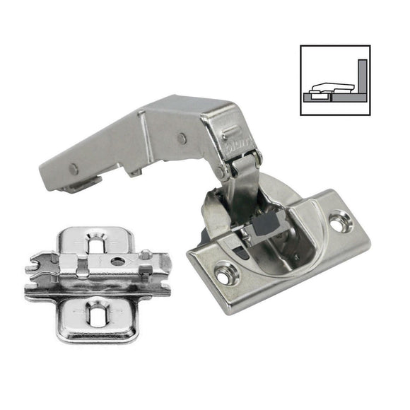 Blum Clip Top Blumotion Inset Blind Corner Sprung Hinge 95° 79B9550 & Mounting Plate + screws