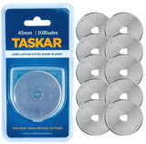 45mm Rotary Cutter Blades x 10 Pack for Olfa Etc by Taskar