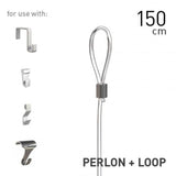 Perlon Cord & Loop Picture Hanging Gallery Rail 2mm 150cm Taskar