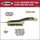 Hyde 46834 Maxxgrip Pro High Carbon Steel Wire Brush 15cm (6") x 2.5cm (1")